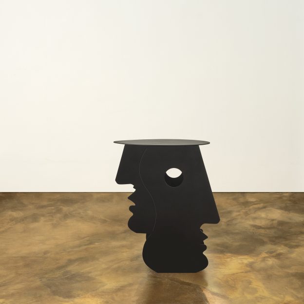Lucia Side Table in Black Powder Coat by Animate Objects