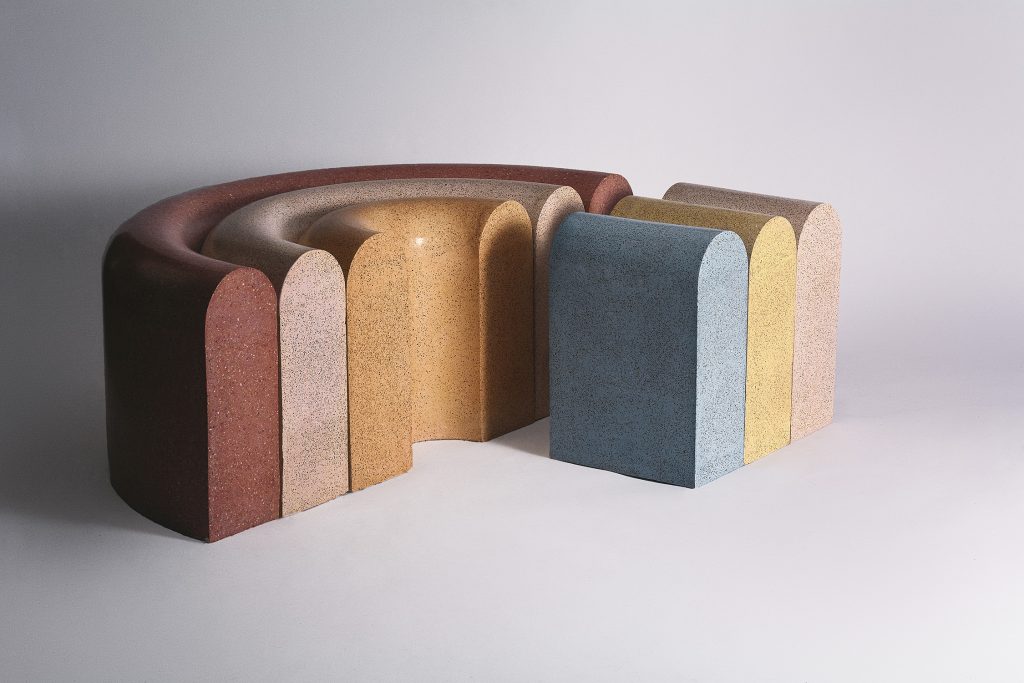 Rainbow Bench by Platalea Studio