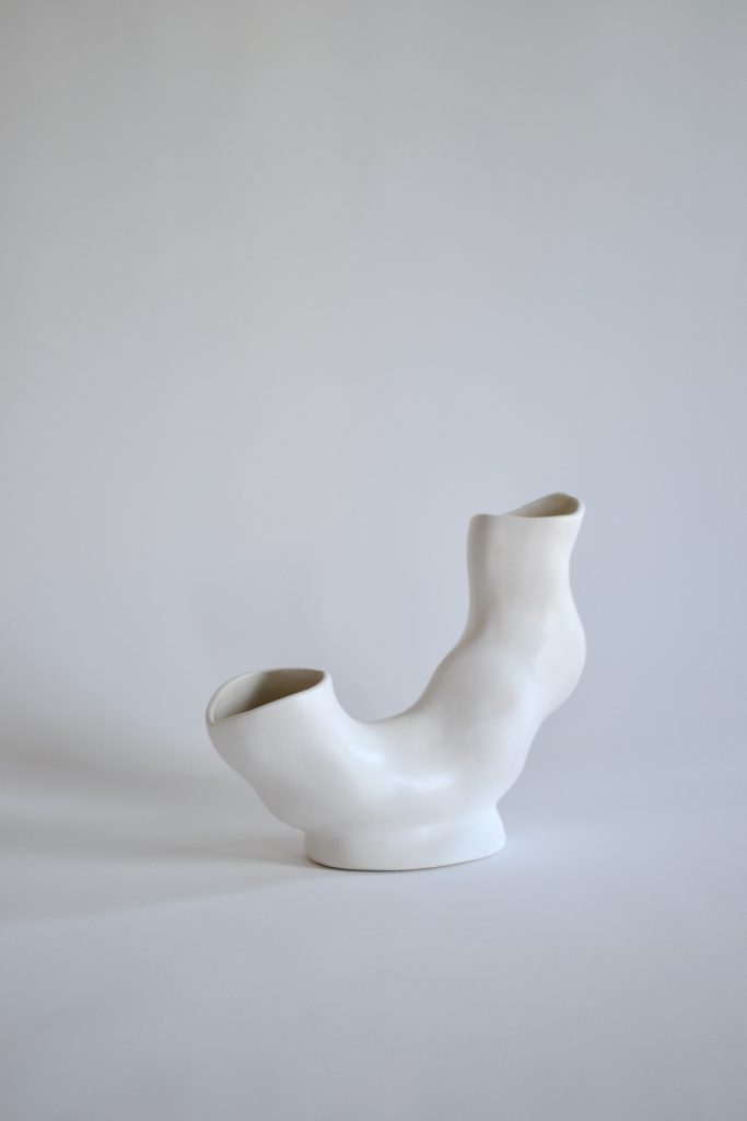 White Stoneware Vases for Home decor