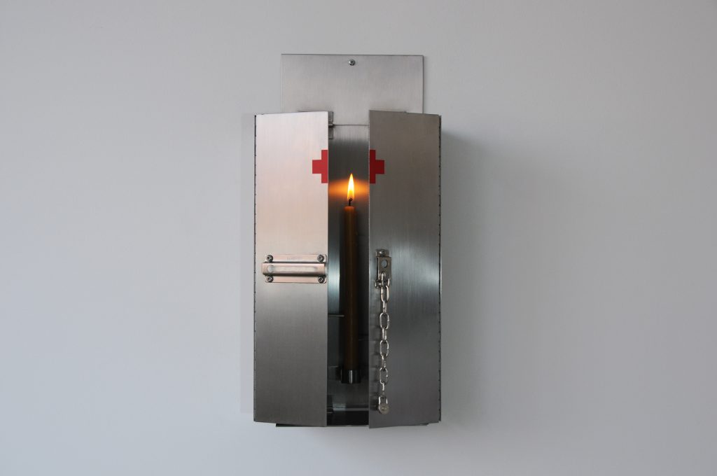 Wax Clock Sculptural Wall Candle Holder by Panorammma Atelier