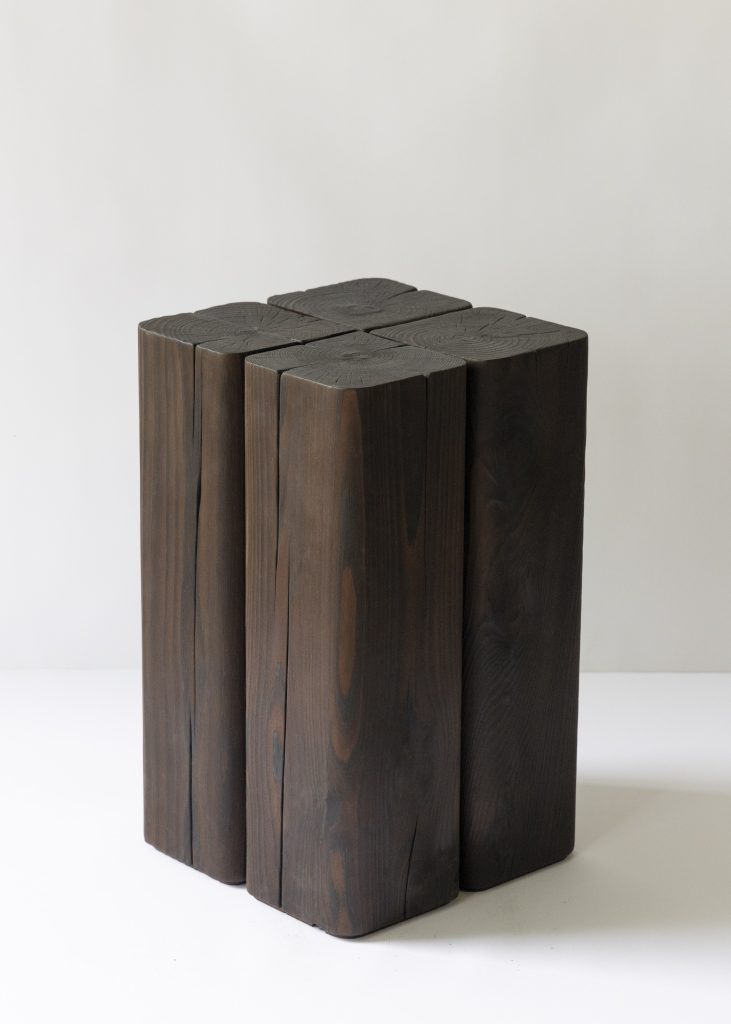 Wooden Timber Side Table by Lauren Goodman 