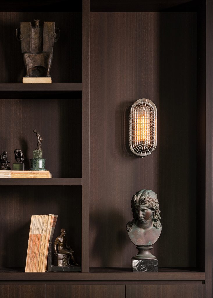 Chastity – Metal Grid and Blown Glass Wall Sconce