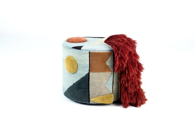 Massimiliano – Colorful Fringed Wool Pouf
by Lyk Carpet 