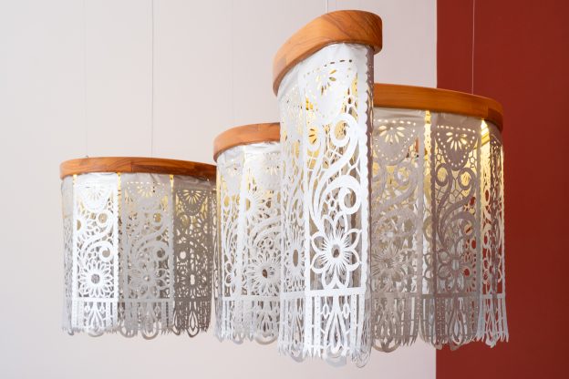 Camino Del Alma – Illuminated Sculpture In Wood And Shredded Paper
by YANKATU
