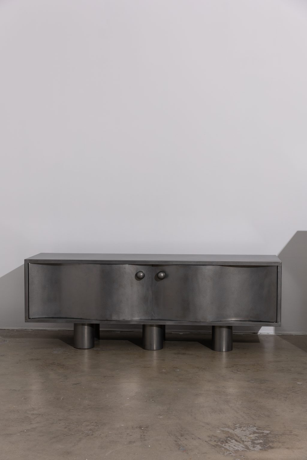 Motion Commode No. 1 – Wavy Steel Credenza by The Good Living Co