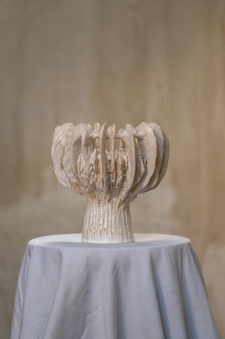 F – Bones – Handcrafted White Ceramic Vase
by Kallia Panopoulou 