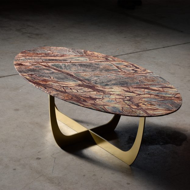 VALENTINE – Oval Marble Coffee Table by william mulas 