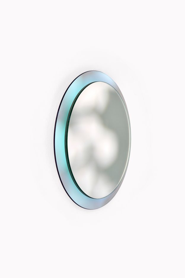 Luna – Iridescent Round Mirror by Yugen Lab