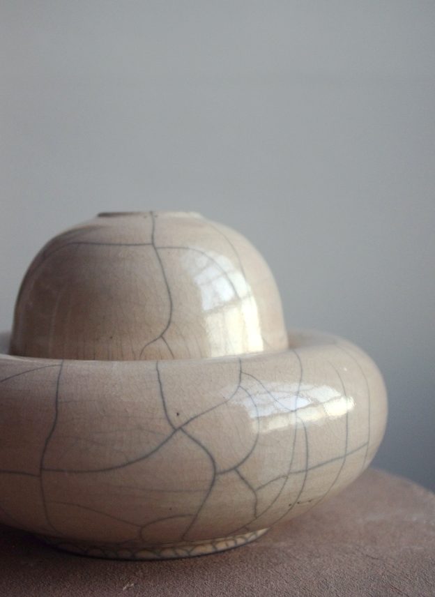 Raku – Ceramic Acorn Vase by Isabella Artale