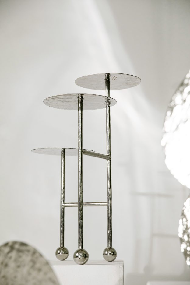 Liquid – Brass & Steel metallic design Side Table
by FURN OBJECT