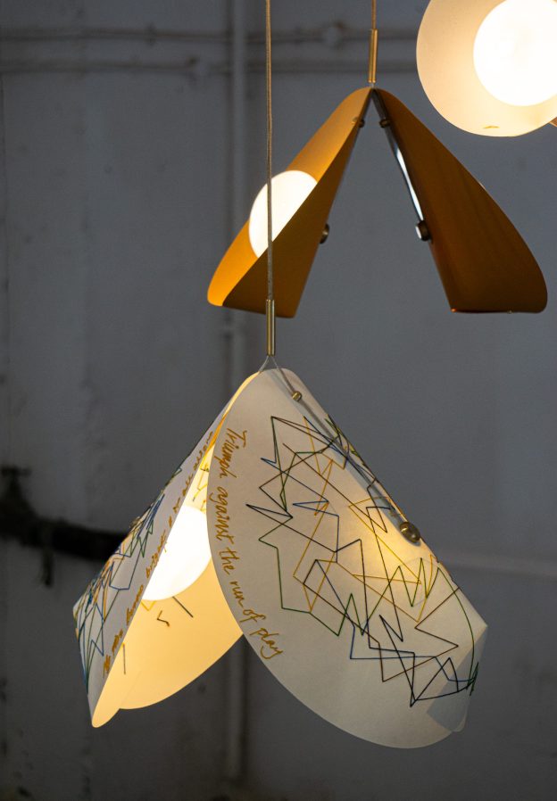 Concha Embroidered Lamp by MESEME Studio