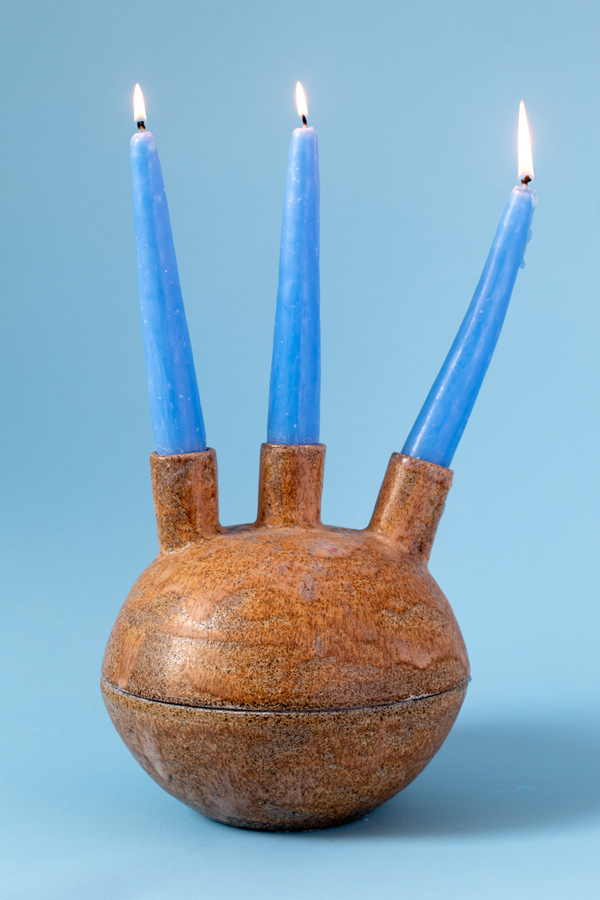 Triple Altar Candleholder by Polen Ceramic Studio