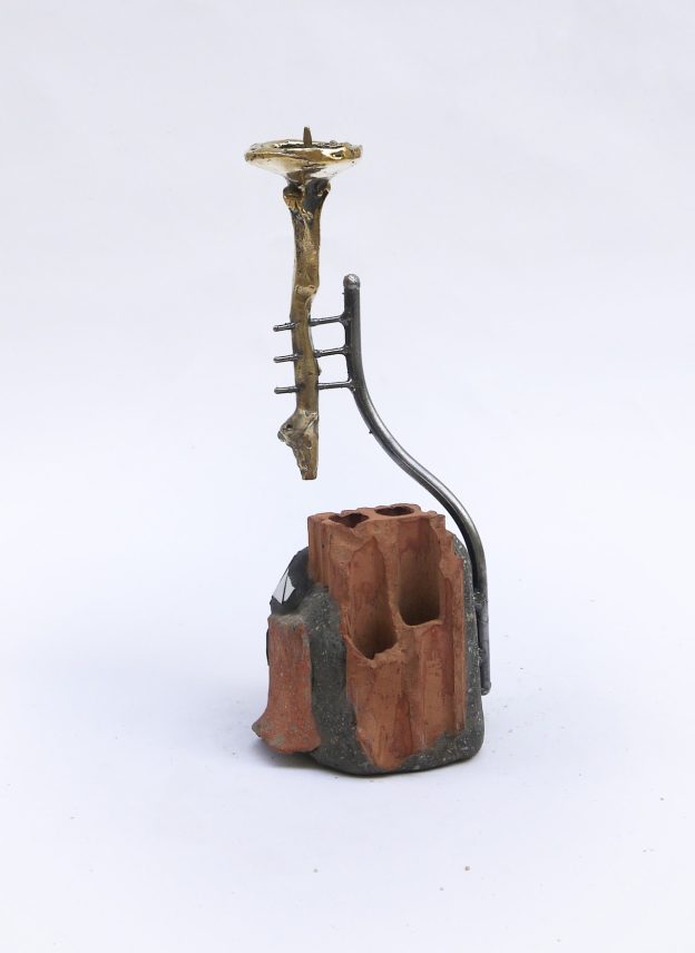 Ca_01 – Multimaterial Sculptural Candelabra by Leo Maher