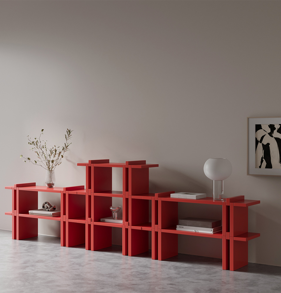 Pin – Primary Colors Modular Shelf System by Hermhaus