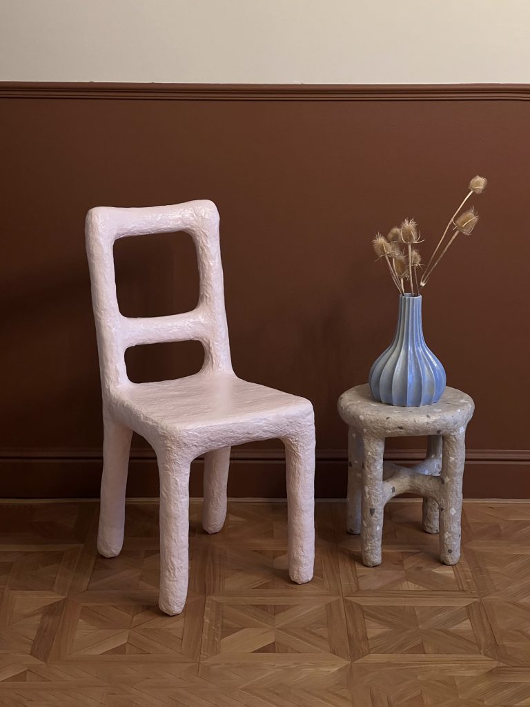 Pink Paper-mâché Chair