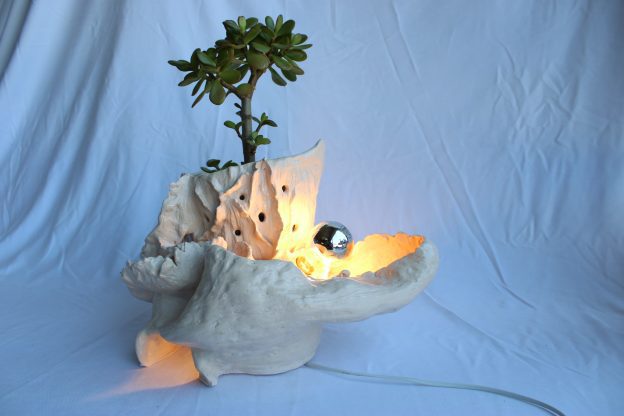 Flower – Handmade Ceramic table Lamps & Planter by Ia Liparteliani