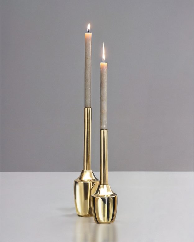 Anicca Vanitas Brass Candlestick by co/fab and Luca Gruber