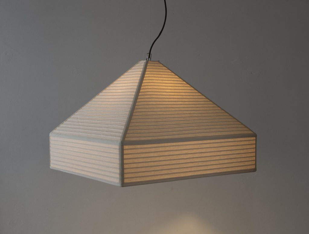 Mid Century Modern Pyramid Hanging Lamps by Nassi Lamps
