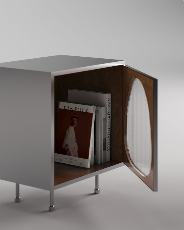 Loop – Stainless Steel Side Table by Tuğçe Geyik 