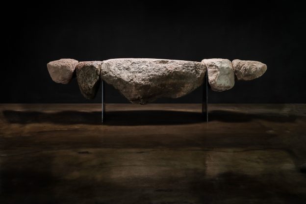 Fortezza Neolithic Design, Stone Bench By William Stuart by Costantini Design