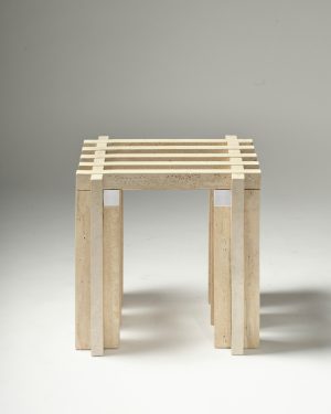 Tavola Di Marmi - Travertine Side Table