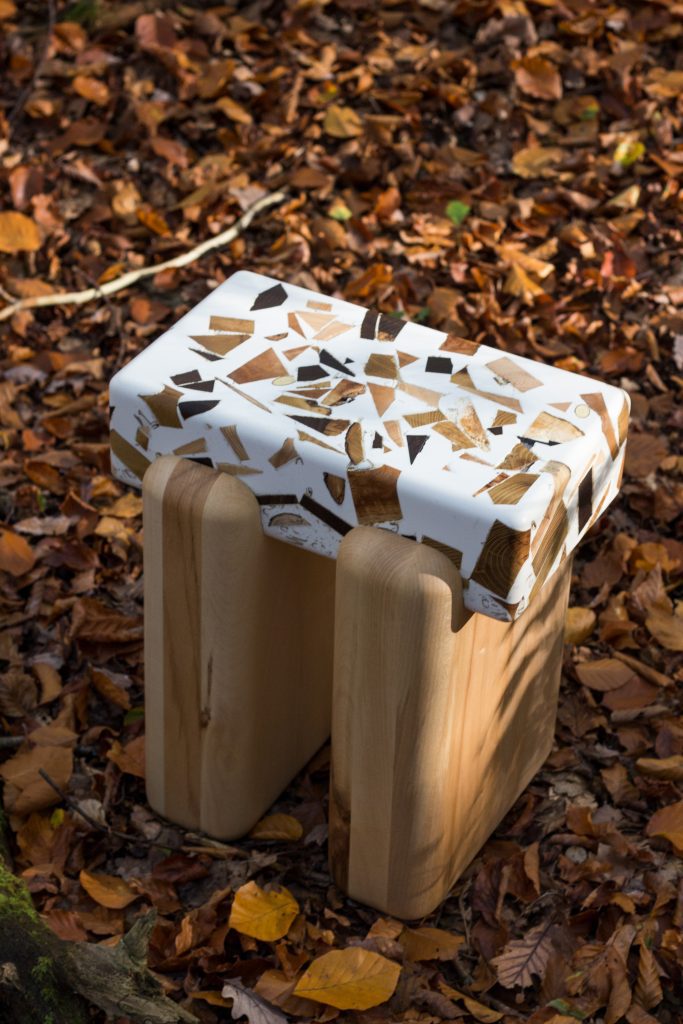 Nougat – Wood / Resin Stool by Studio Bovti