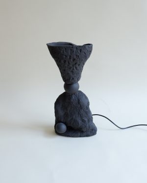 Stone Statis - Black Clay Table Lamp