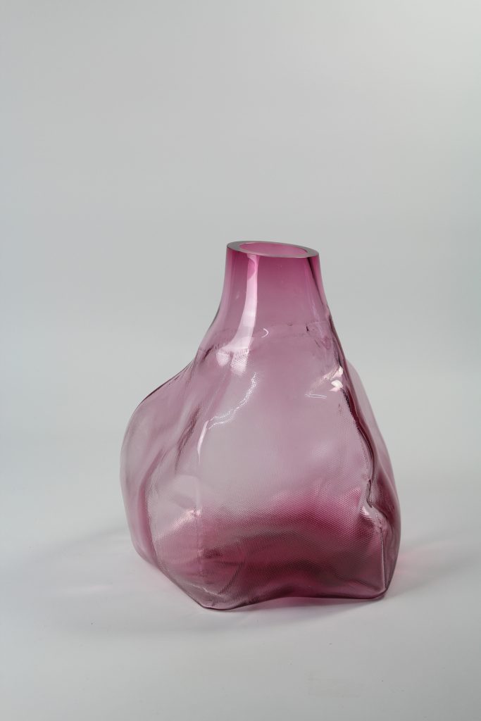 105 Ltr Forms – Wine Red Handmade Glass Object by Vogel Studio