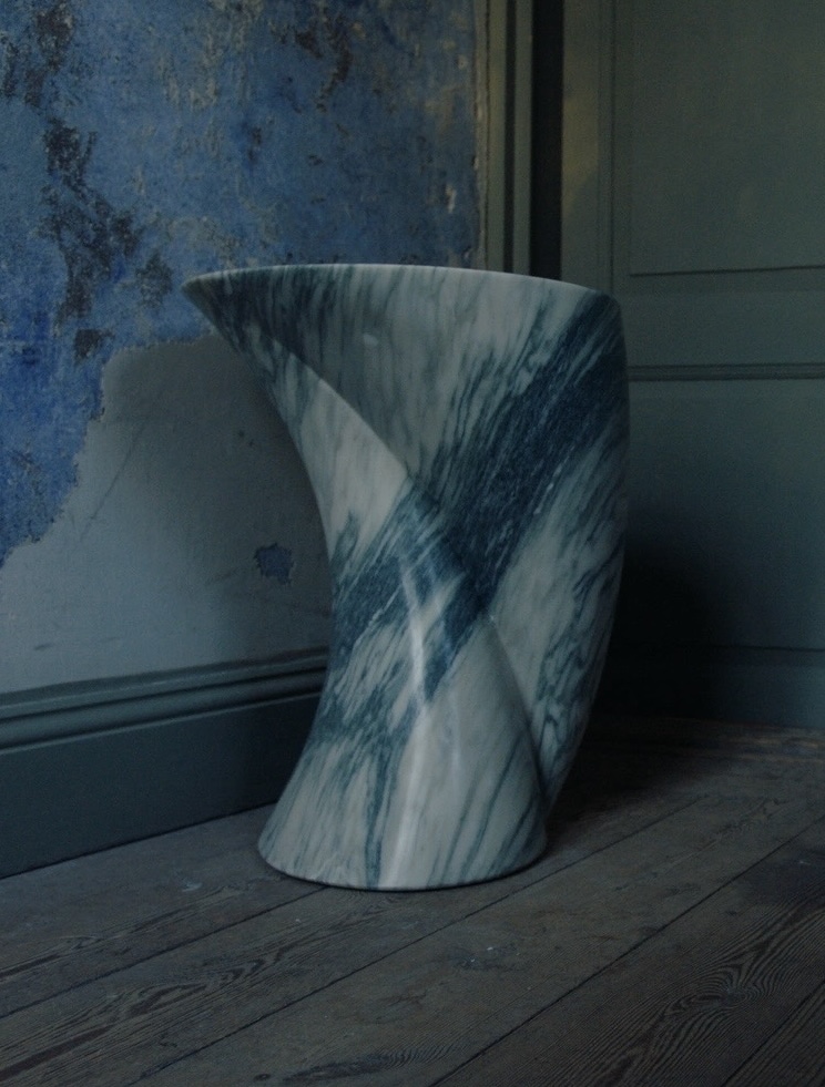 Departed Cipollino Marble Side Table