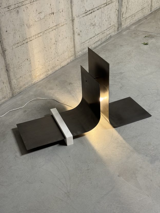 Collision 2.0 – Iron & Marble Floor Lamp