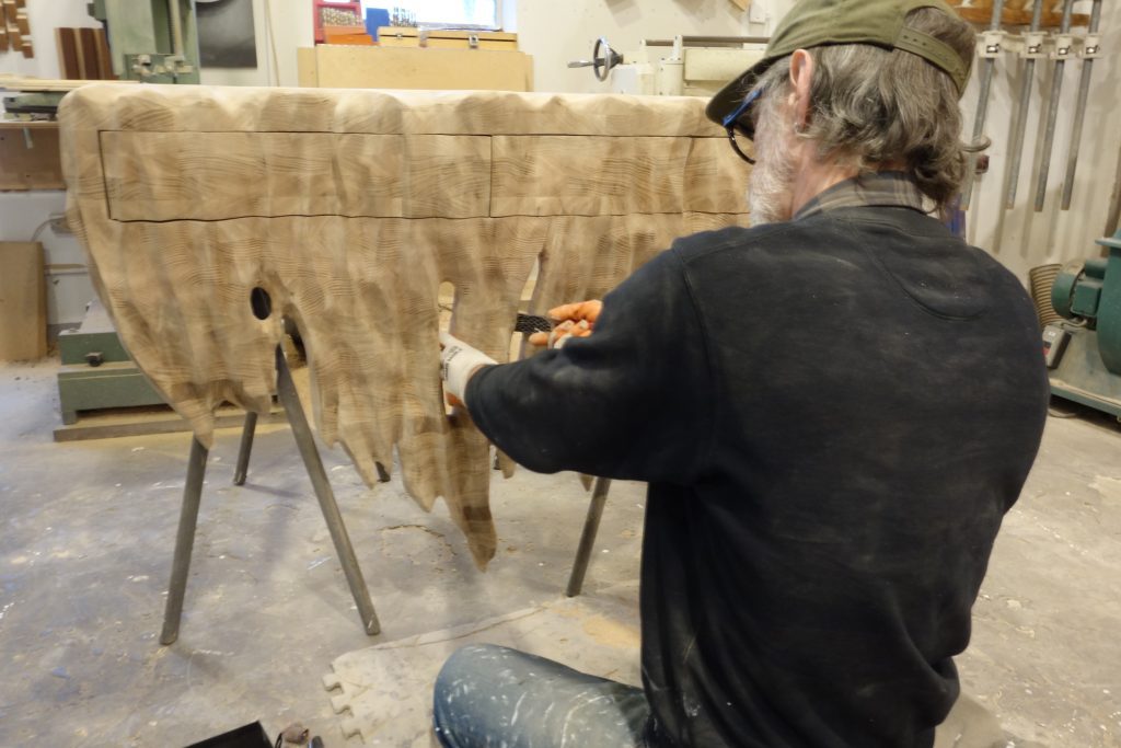 Aaron Scott in his studio