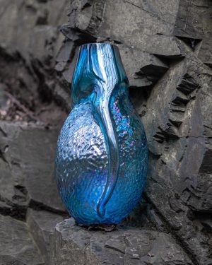 Nava Glass Vase Blue