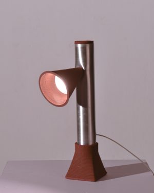 Terracotta & Aluminum Table Lamp