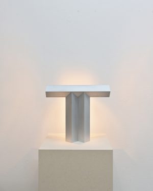 Sculptural Aluminum Table Lamp