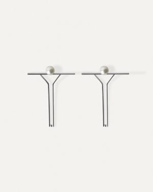 Na Linii - Prism Earrings Silver With Pearls